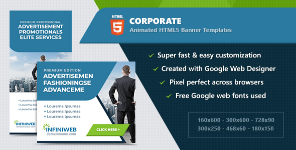 HTML5 Animated Banner Ads - Corporate (GWD) icon