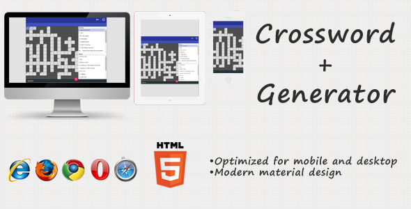 HTML5 Crossword + Generator icon