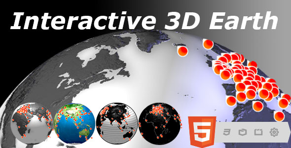 HTML5 Globe - Interactive 3D Earth icon