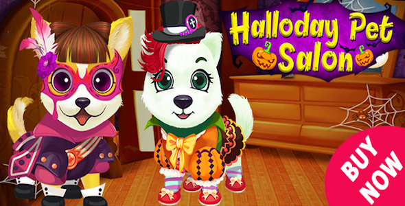 Halloween Pet Hair Salon Game For Kids + Admob + Ready For Publish icon