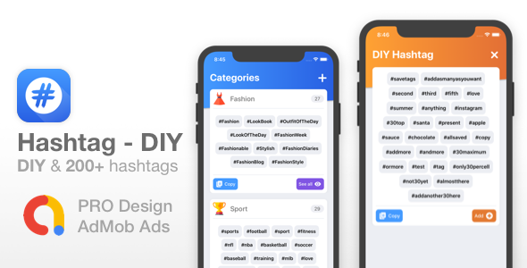 Hashtag - Social Media expert - Create your own hashtag categories icon