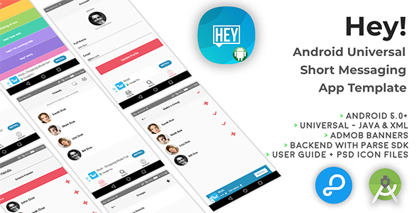 Hey! | Android Universal Short Messaging App Template icon
