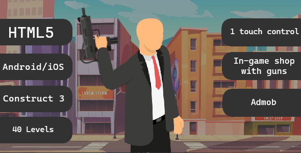 Hitman Bullet Game (Construct 3) icon