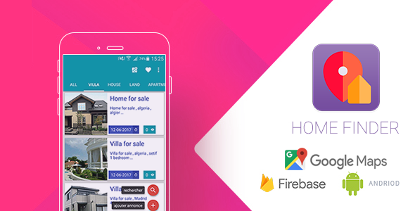 Home Finder V2.1 Realtime Application with Firebase and Google Map icon