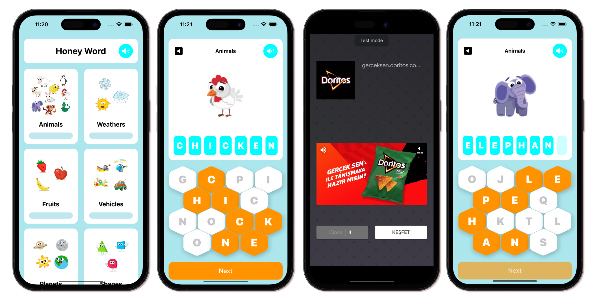 Honey Word Puzzle Game | SwiftUI Full iOS Game For Kids