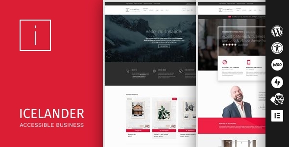 Icelander - Accessible Business Portfolio & WooCommerce WordPress Theme icon