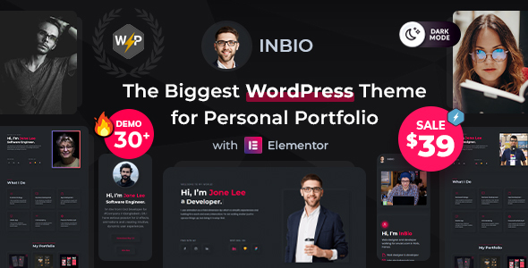 InBio - Personal Portfolio/CV WordPress Theme icon