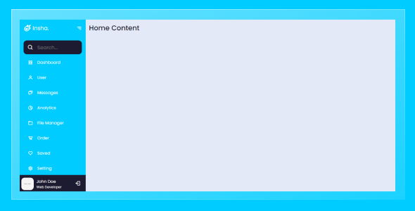 Insha - Css3 Responsive Sidebar Menu