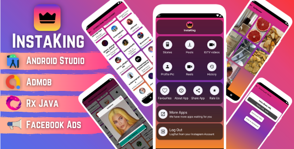 InstaKing | All in One Insta Downloader | Stories ,Reels, IGTV, Posts, Videos, Profile Pics icon