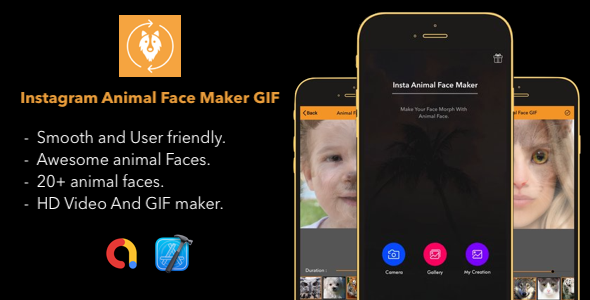 Instagram Animal Face Maker GIF - WIth ADMob Integrated icon