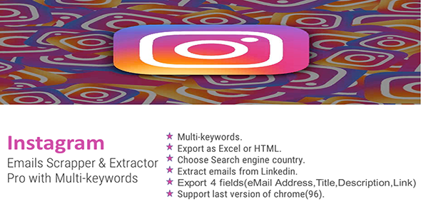 Instagram eMails Scrapper & Extractor Pro icon