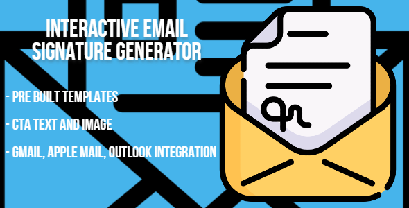 Interactive Email Signature Generator with Pre Built Templates icon
