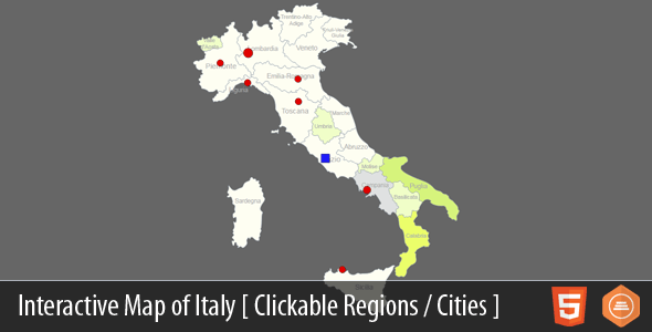 Interactive Map of Italy - HTML5 icon
