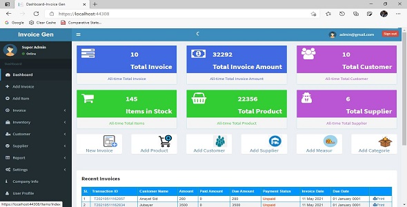 Invoice Generation and Management | ASP.NET Core | EF | MSSQL icon