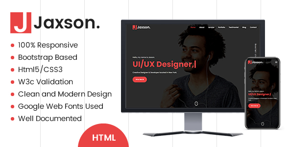 Jaxson - Responsive One Page Portfolio Template icon