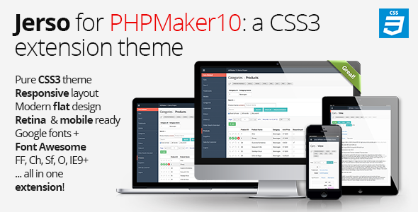 Jerso CSS3 Extension Theme for PHPMaker 10 icon
