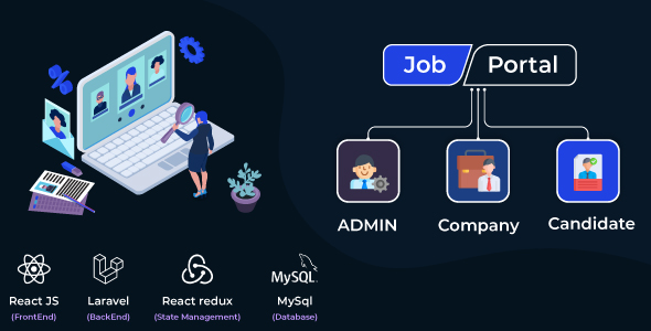 Job Portal in React and Node js icon