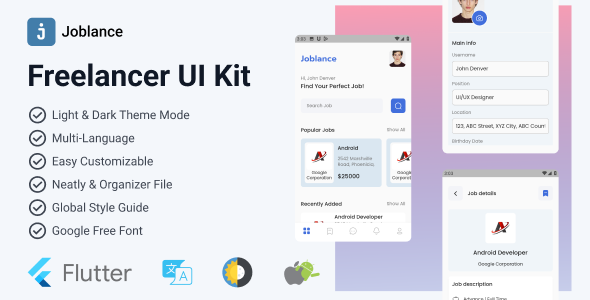 Joblance Freelancer UI Kit icon