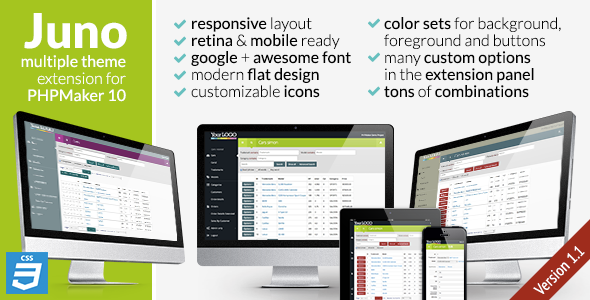 Juno, CSS3 extension theme for PHPMaker10 icon