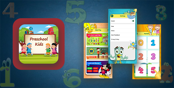 Kids Preschool Learning App With Facbook/Google Advertise Added | Android App icon