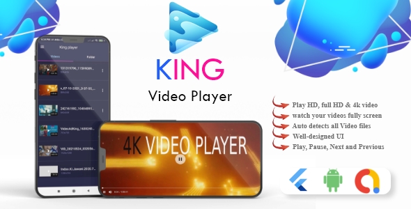 King Video Player Flutter Android With Admob icon