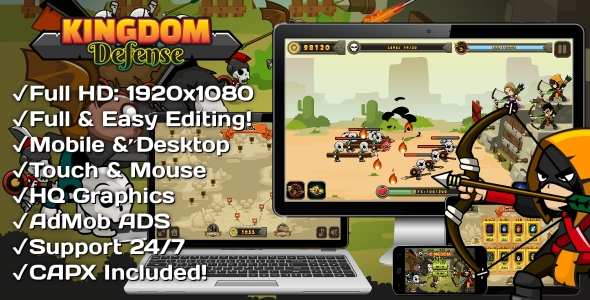 Kingdom Defense - HTML5 Game 30 Levels + Mobile Version! (Construct 3 | Construct 2 | Capx) icon