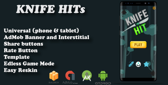 Knife Hitts Buildbox (Bbdoc Template + Admob) icon