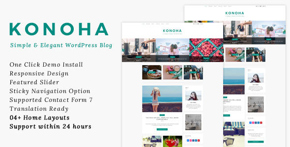 Konoha - A Simple & Elegant WordPress Blog Theme icon