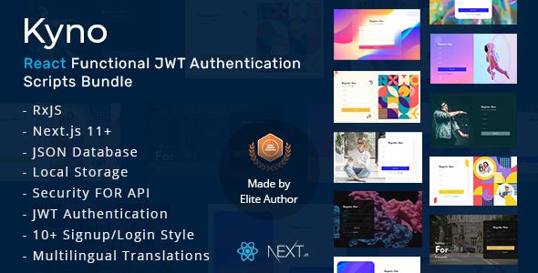 Kyno - JWT Authentication Signup Login Functional Scripts Bundle with React Next.js icon