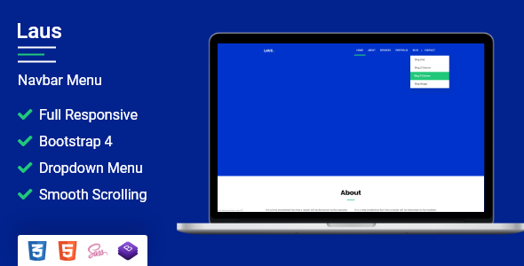 Laus - Dropdown & Hamburger Menu