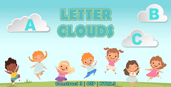 Letter Clouds Game (Construct 3 | C3P | HTML5) Kids Educational English Alphabet Game icon