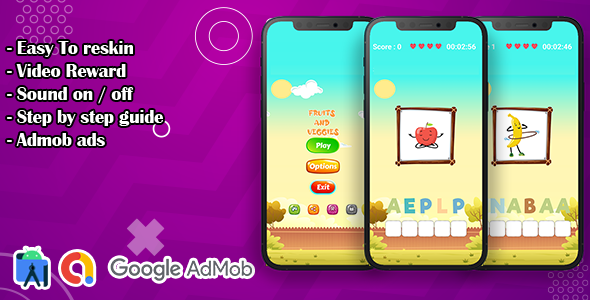 Letter For Kids - Fruits and Vegetables Names Android Game icon
