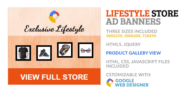 Lifestyle Product Store GWD HTML5 Ad Banner icon