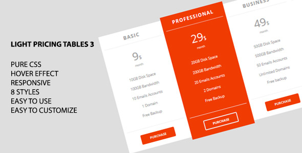 Light Pricing Tables 3 icon