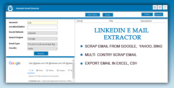 LinkedIn Emails Scraper and Extractor icon