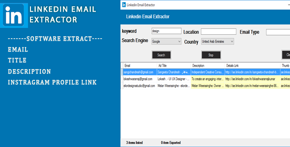 Linkedin Email Scrapping Tool icon