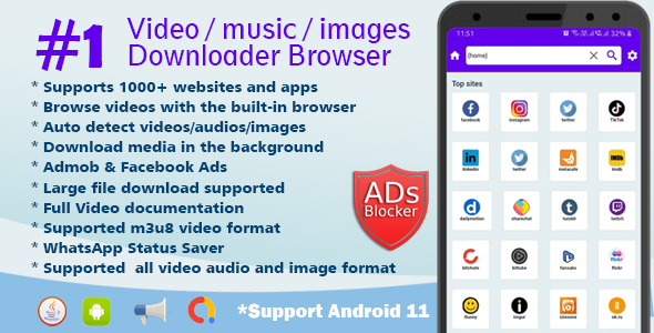 Lion Browser - Downloader Video audio images - All in one video downloader browser icon