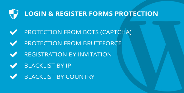 Login & Register forms protection - WordPress plugin