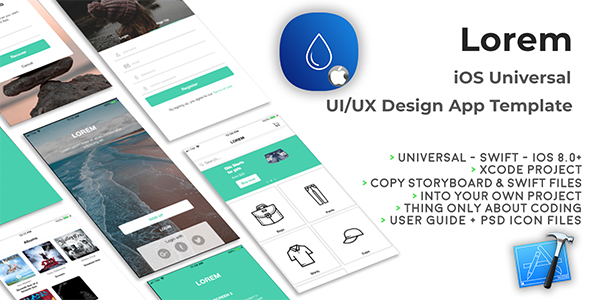 Lorem | iOS Universal UI Kit Design Template (Xcode project) icon