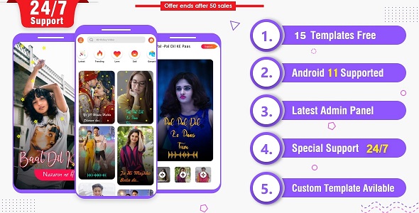 Lyrical Video Maker - MV video status creator, Whatsapp status saver, Admob, Fb, Unity ads app code icon