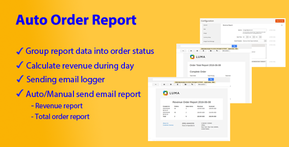 Magento 2 Auto Order Reports icon