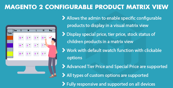 Magento 2 Configurable Product Matrix View icon
