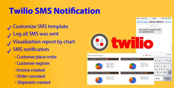 Magento 2 Twilio SMS Notification icon