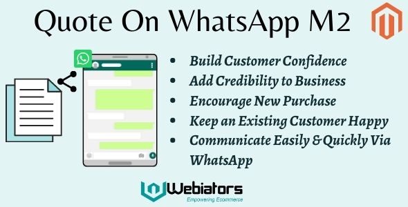 Magento 2 Whatsapp Quote By Webiators icon