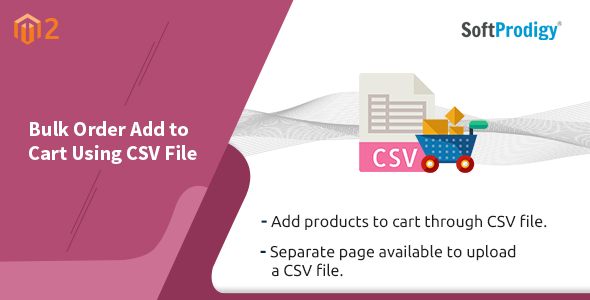 Magento 2.0 Bulk Order Add to Cart Using CSV File Extension icon