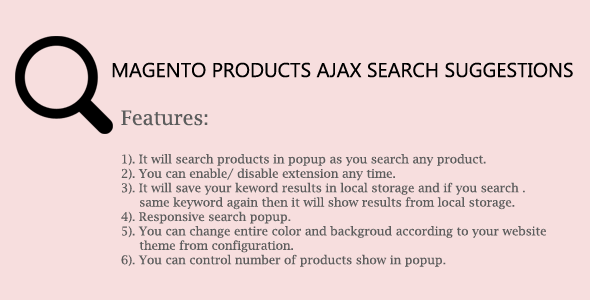 Magento Products Ajax Search Suggestions icon