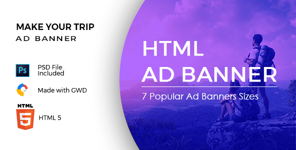 Make Your Trip - HTML Ad Banner Template icon