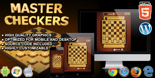 Master Checkers - HTML5 Board Game icon