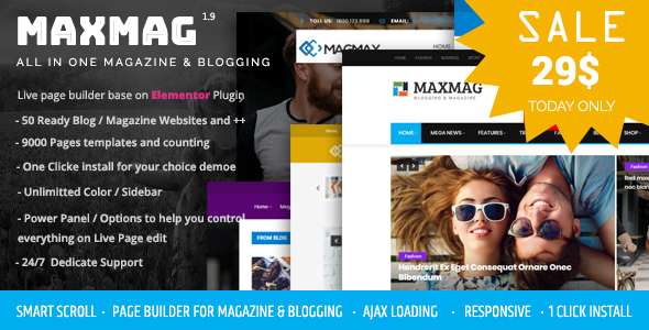 Maxmag - Magazine and Blogging WordPress Theme icon