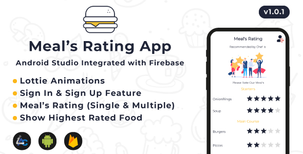 Meal's Rating App - Android Studio Integrated with Firebase icon